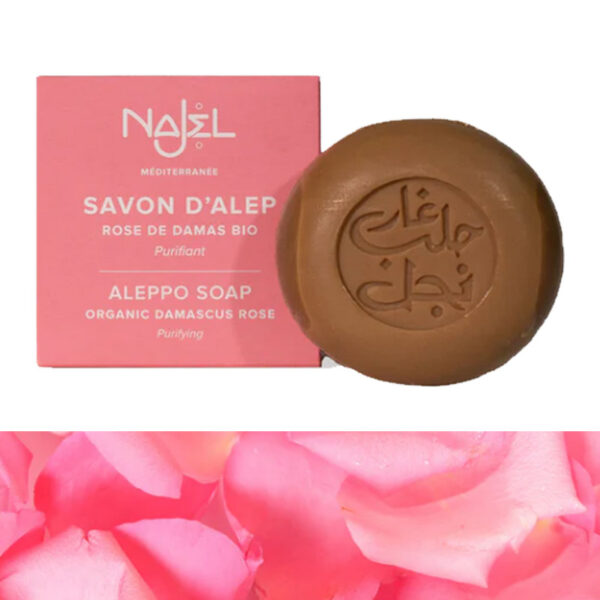 Savon d'Alep à la rose de Damas bio